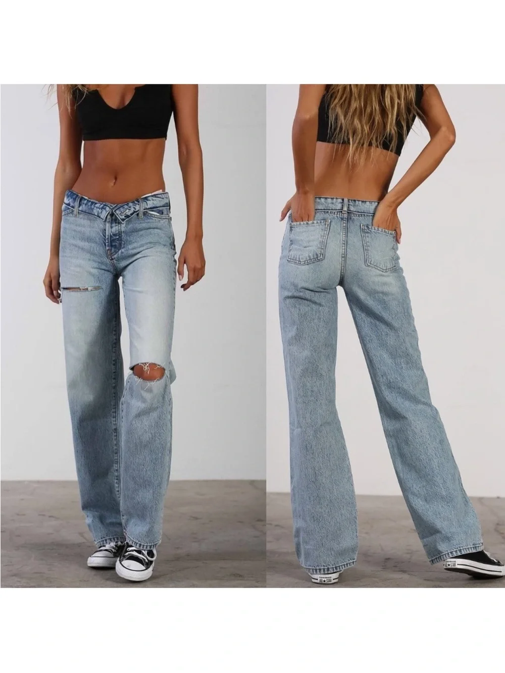 Revice Mixtape 2000's Folded Down Waistband Stone Washed Jeans Size 26 NEW